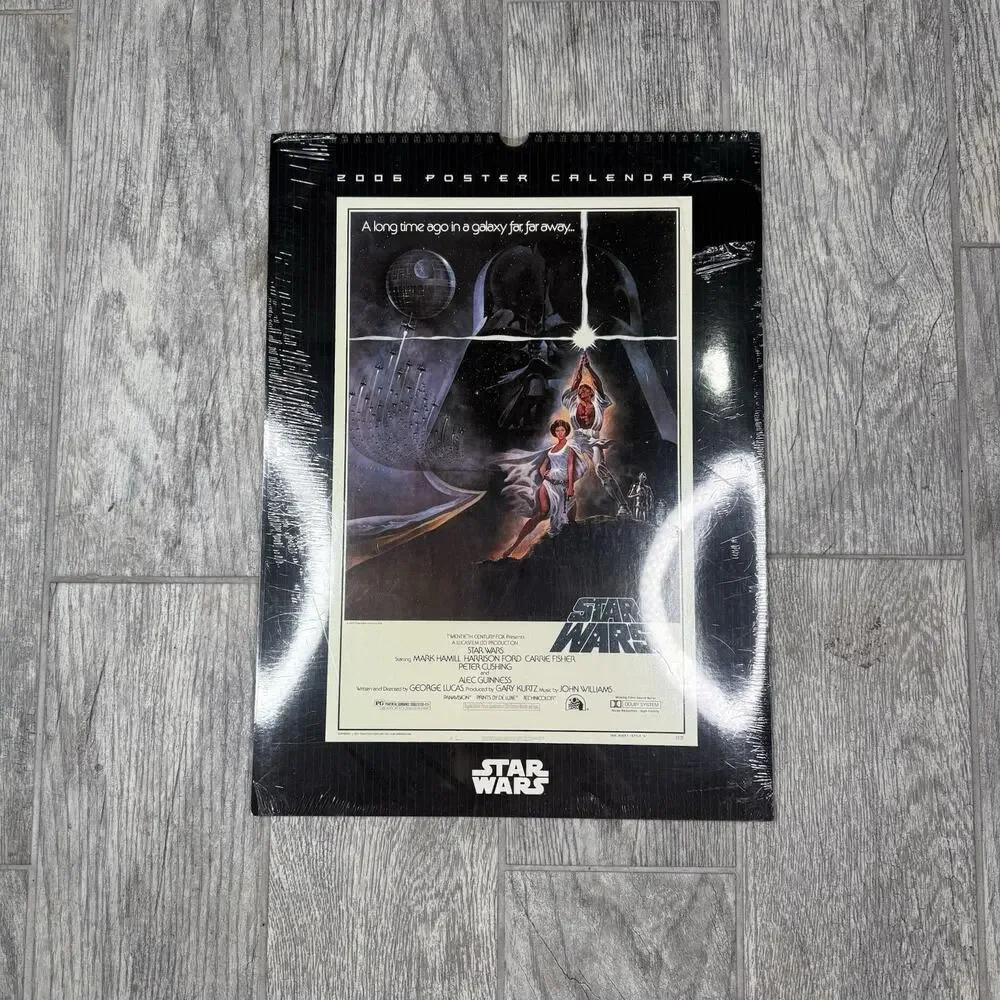 VTG 2006 Star Wars Movie Poster Wall Calendar Cedco Publishing NEW SEALED